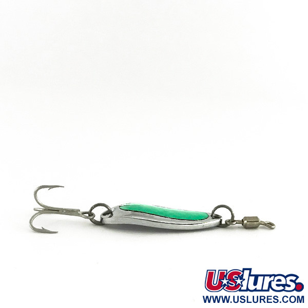  Luhr Jensen Krocodile, 1/4oz Nickel / Green fishing spoon #7568