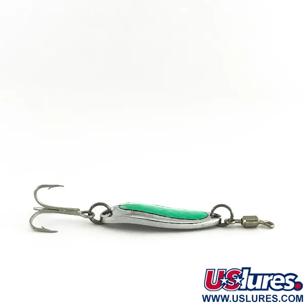  Luhr Jensen Krocodile, 1/4oz Nickel / Green fishing spoon #7568