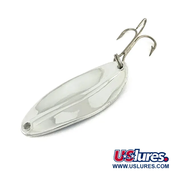  TODDCO Main Liner Glow, 2/5oz White / Blue / Nickel fishing spoon #7571