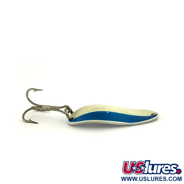  TODDCO Main Liner Glow, 2/5oz White / Blue / Nickel fishing spoon #7571