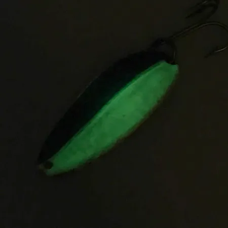 TODDCO Main Liner Glow, 2/5oz White / Blue / Nickel fishing spoon #7571