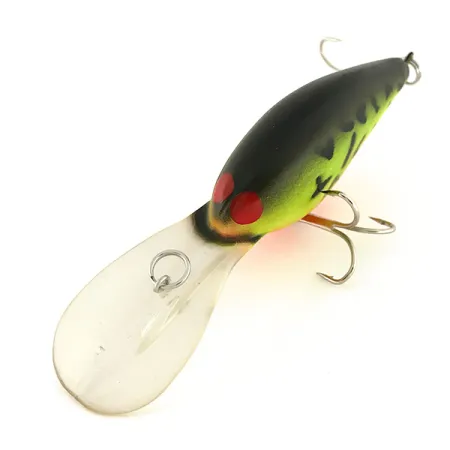 Vintage Norman Deep Little N UV, 3/5oz Fire Tiger fishing lure #7572