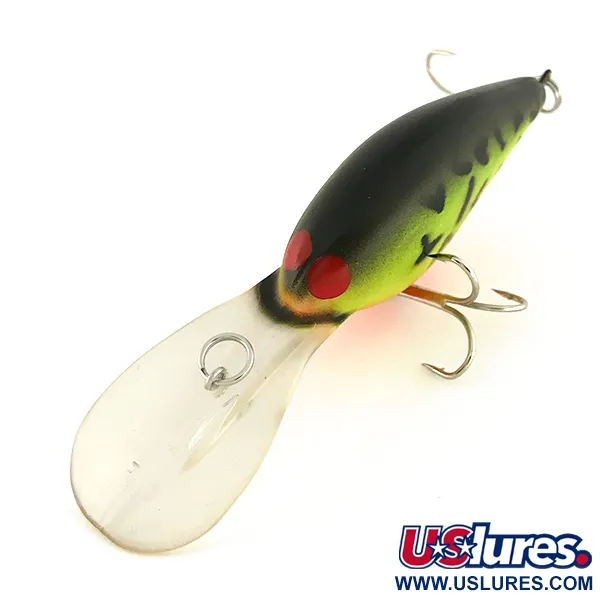 Vintage Norman Deep Little N UV, 3/5oz Fire Tiger fishing lure #7572