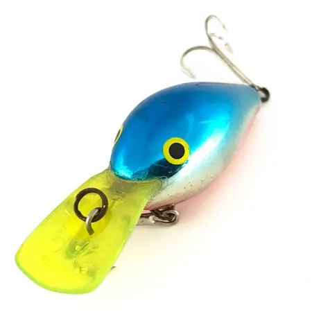 Vintage Rapala Fat Rap, 1/3oz Silve Blue fishing lure #7573