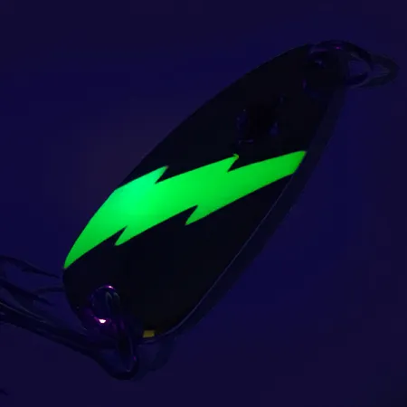 Red Eye Lures Red Eye Evil Eye UV, 1/2oz Nickel / Green fishing spoon #7590