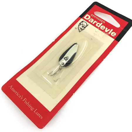 Eppinger Dardevle Lildevle, 1/8oz Black / White fishing spoon #7582