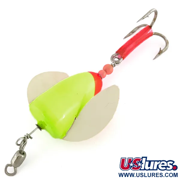 Vintage  Yakima Bait Spin-n-Glo UV, 1/4oz Orange / Chartreuse fishing #7584