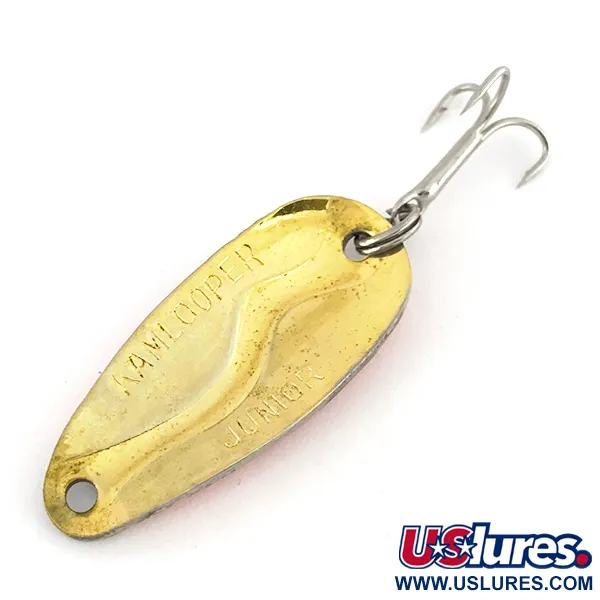 Vintage Acme Kamlooper Junior​ UV, 1/4oz Nickel / Orange fishing spoon #7588