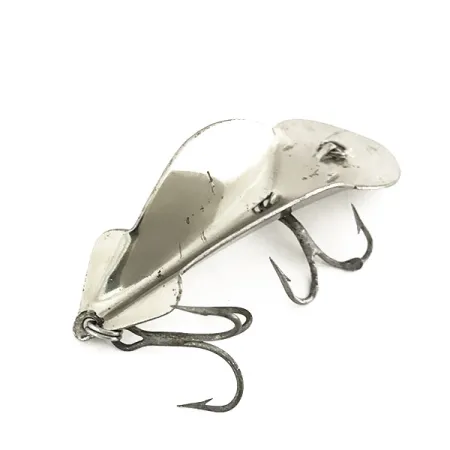 Vintage Buck Perry Spoonplug, 1/3oz Silver fishing spoon #7600
