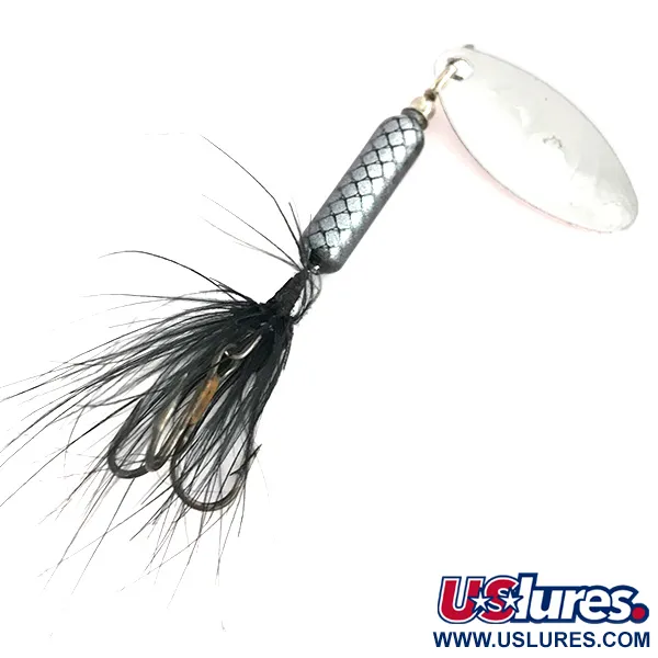  Yakima Bait Worden’s Original Rooster Tail, 3/16oz Nickel / Black spinning lure #7603