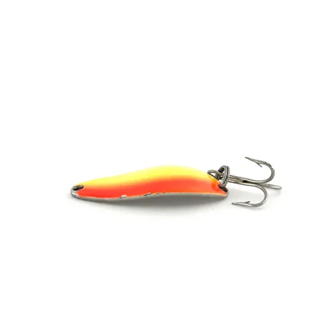 Vintage Seneca Little Cleo UV, 1/4oz Yellow / Orange / Nickel fishing spoon #7609