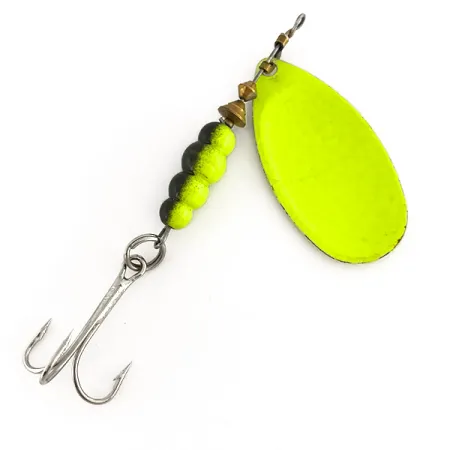 Vintage Mepps Aglia 5 Fluo UV, 1/2oz Chartreuse spinning lure #7621
