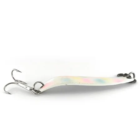 Vintage Luhr Jensen Krocodile Die #5, 1oz Pearl fishing spoon #7632