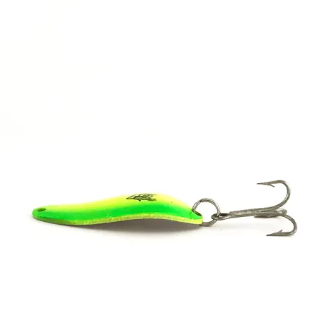 Eppinger Dardevle Devle Dog 5300 UV, 1/3oz Yellow / Green / Nickel fishing spoon #7636