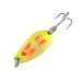 Vintage  Luhr Jensen Little Jewel UV, 3/16oz Yellow / Red fishing spoon #7637