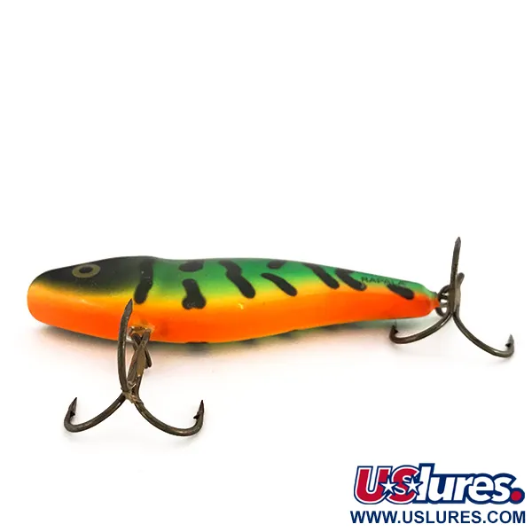 Vintage Rapala Rattl'n RAP UV, 3/5oz Fire Tiger fishing lure #7641