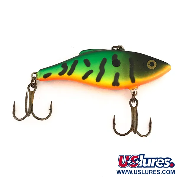 Vintage Rapala Rattl'n RAP UV, 3/5oz Fire Tiger fishing lure #7641