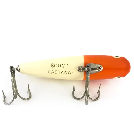 Vintage Castana Boone, 1/3oz Red / White fishing lure #7643