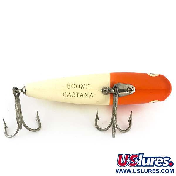 Vintage  Boone Bait  Castana Boone, 1/3oz Red / White fishing lure #7643