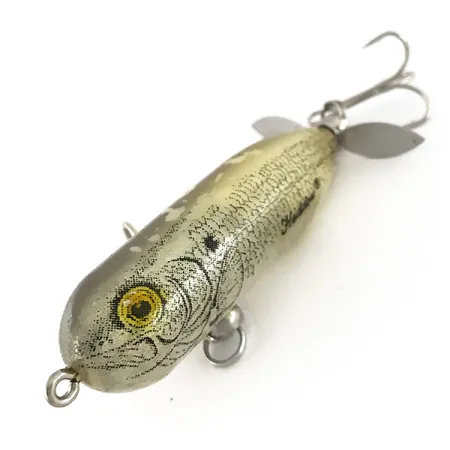 Vintage Heddon Baby Torpedo, 1/3oz Silver fishing lure #7644