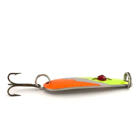 Red Eye Lures Red Eye Evil Eye UV, 1/2oz Nickel / Orange / Chartreuse / Red Eye fishing spoon #7648