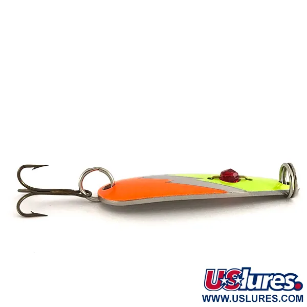  Red Eye Lures Red Eye Evil Eye UV, 1/2oz Nickel / Orange / Chartreuse / Red Eye fishing spoon #7648
