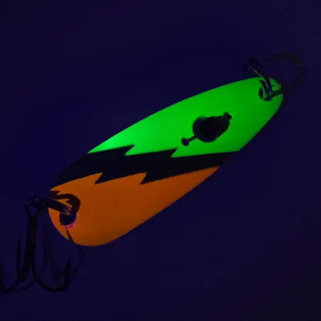 Red Eye Lures Red Eye Evil Eye UV, 1/2oz Nickel / Orange / Chartreuse / Red Eye fishing spoon #7648