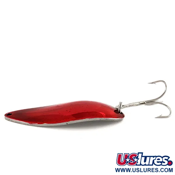 Vintage Seneca Little Cleo (Hula Girl), 3/4oz Nickel / Red fishing spoon #7653