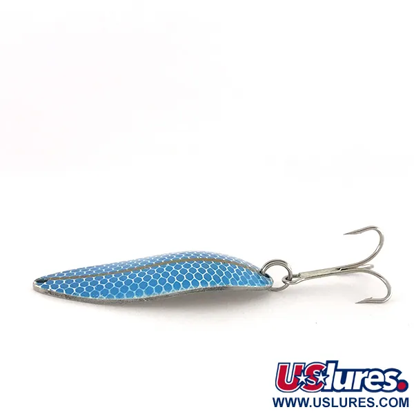 Vintage Seneca Little Cleo (Hula Girl), 3/4oz Light Blue / Nickel fishing spoon #7657