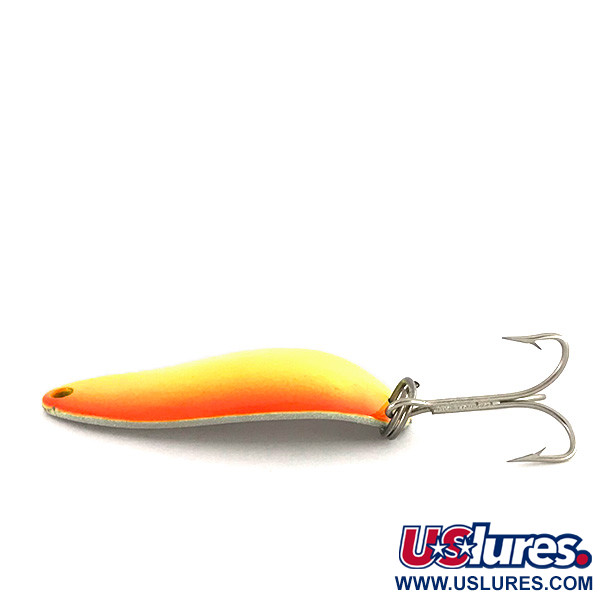  Seneca Little Cleo (Hula Girl) UV, 1/3oz Yellow / Orange / Nickel fishing spoon #7662