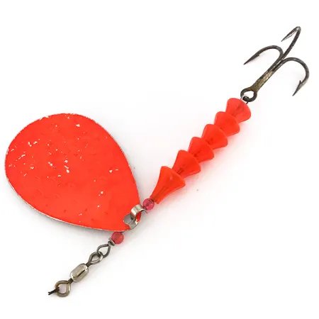 Vintage Luhr Jensen Dave Davis UV, 3/5oz Nickel / Pink spinning lure #7673