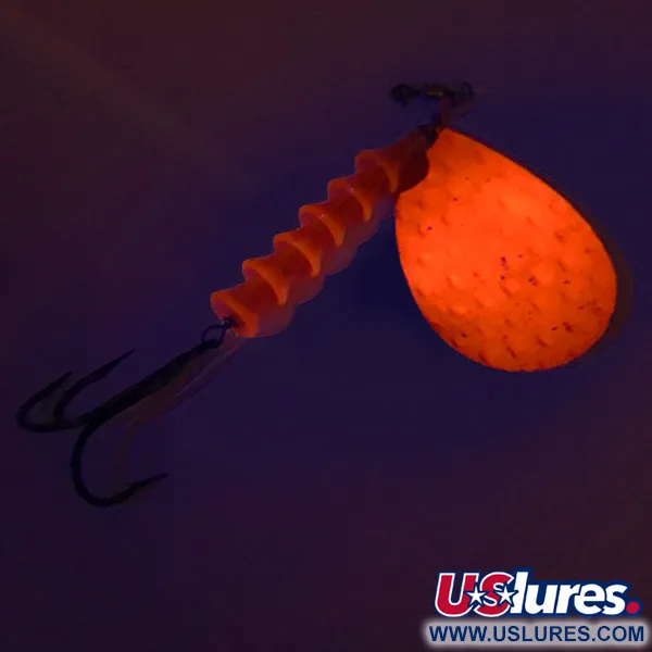 Vintage  Luhr Jensen Dave Davis UV, 3/5oz Nickel / Pink spinning lure #7673