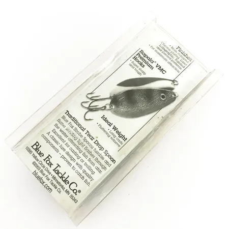 Blue Fox Strobe Tear Drop Spoon, 2/5oz Red / White / Nickel fishing spoon #7676