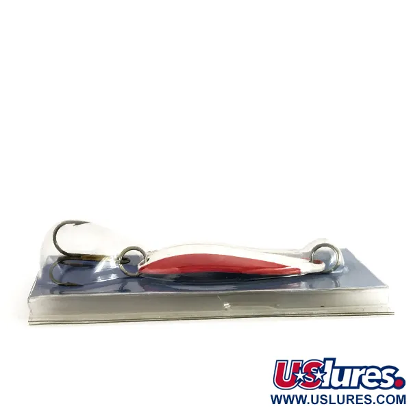  Blue Fox Strobe Tear Drop Spoon, 2/5oz Red / White / Nickel fishing spoon #7676