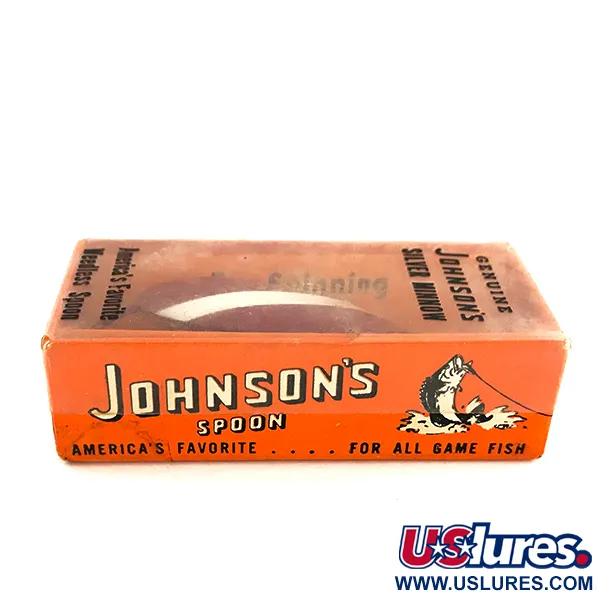   Weedless Johnson Silver Minnow, 3/16oz Red / White fishing spoon #7677