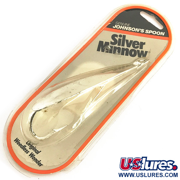   Weedless Johnson Silver Minnow, 1oz Silver / Silver Plated fishing spoon #7678