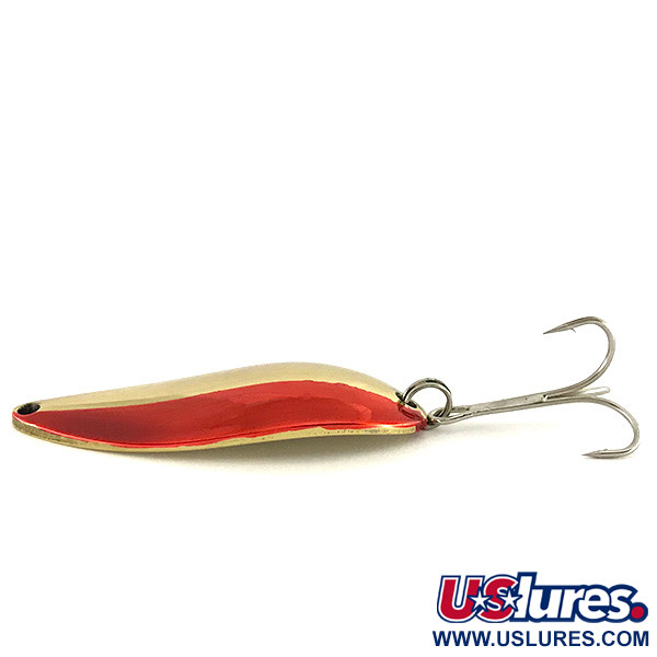 Vintage  Luhr Jensen Little Jewel, 3/4oz Gold / Red fishing spoon #7682