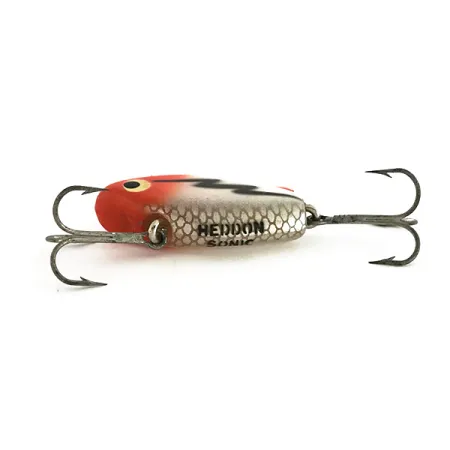 Vintage Heddon Sonic, 1/3oz White / Red fishing lure #7685