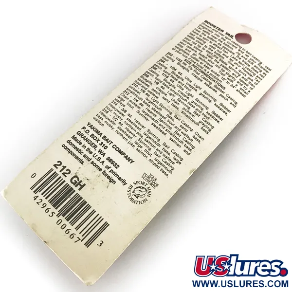  Yakima Bait Worden’s Original Rooster Tail, 1/4oz Gold spinning lure #7703