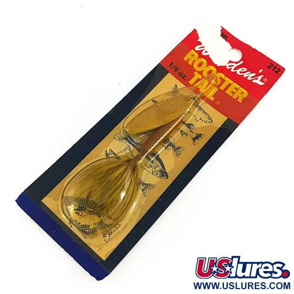  Yakima Bait Worden’s Original Rooster Tail, 1/4oz Gold spinning lure #7703