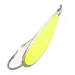 Vintage   Weedless Johnson Silver Minnow UV, 2/5oz Silver / Chartreuse / UV Glow in UV light, Fluorescent fishing spoon #7711