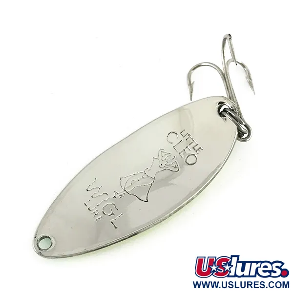 Vintage Seneca Little Cleo (Hula Girl) UV, 1/2oz Yellow / Green fishing spoon #7725