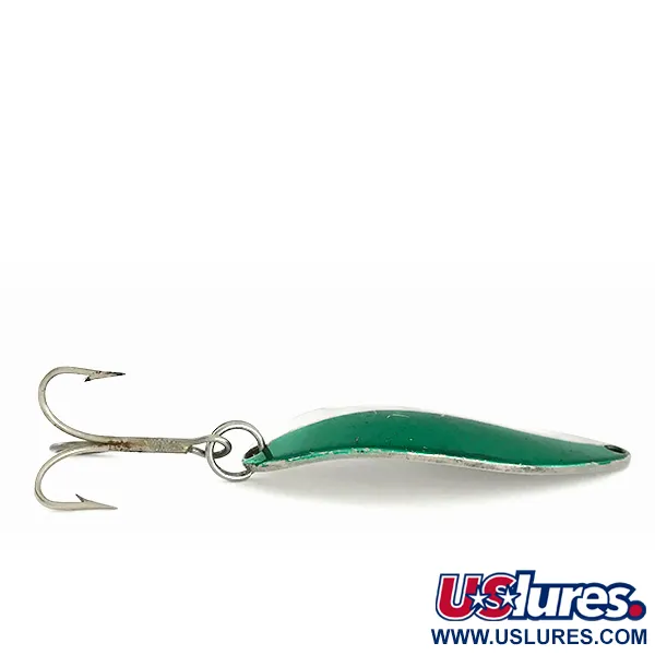 Vintage  Seneca Little Cleo (Hula Girl), 1/2oz Nickel / Green fishing spoon #7726