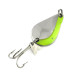 Vintage  Acme K.O. Wobbler UV, 1/4oz Nickel / Green fishing spoon #7730