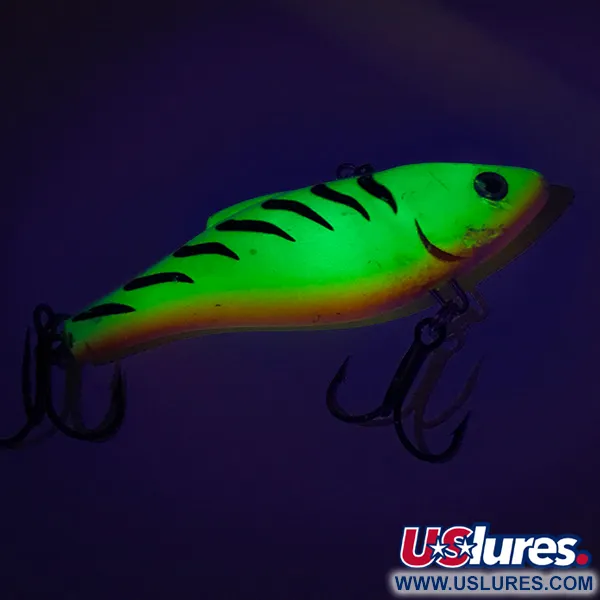 Vintage Rapala Rattl'n RAP, 3/5oz Fire Tiger fishing lure #7741