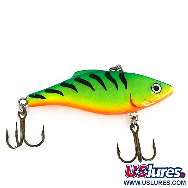 Vintage Rapala Rattl'n RAP, 3/5oz Fire Tiger fishing lure #7741