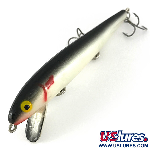 Vintage  Cotton Cordell Cordell Red Fin, 3/8oz Nickel / Black Back fishing lure #7742