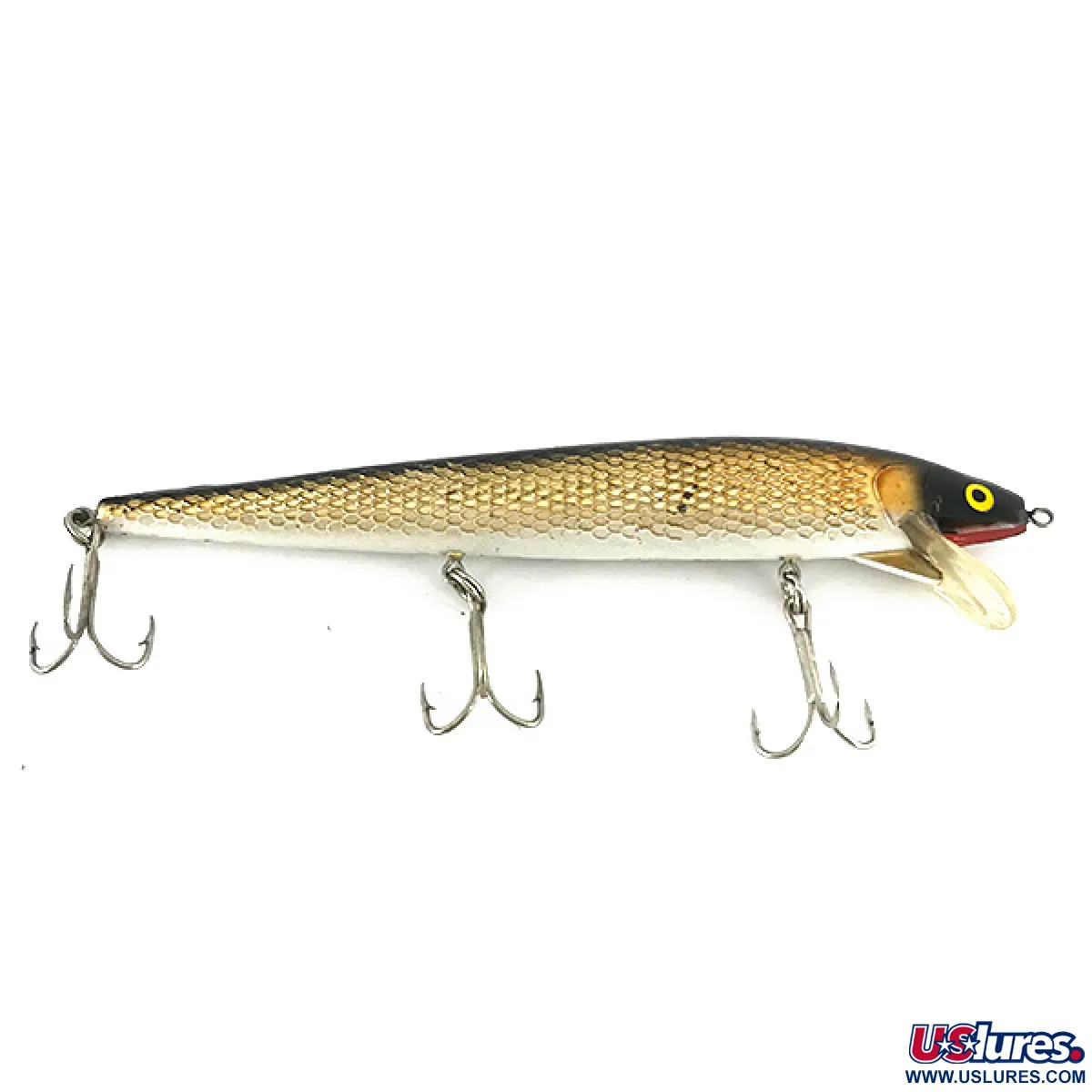 Vintage Whopper Stopper Hellcat, 1/3oz Gold fishing lure #7744
