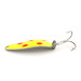 Vintage  Seneca Little Cleo UV, 1/4oz Yellow / Red / Nickel fishing spoon #7760