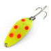 Vintage  Seneca Little Cleo UV, 1/4oz Yellow / Red / Nickel fishing spoon #7760